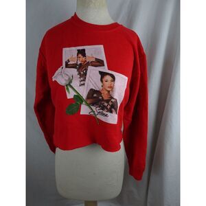 Gildan Selena Juniors Cropped Sweatshirt Size S